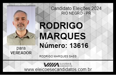 Candidato RODRIGO MARQUES 2024 - RIO NEGRO - Eleições