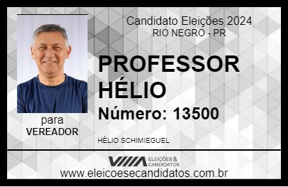 Candidato PROFESSOR HÉLIO 2024 - RIO NEGRO - Eleições