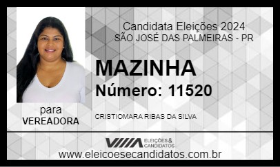 Candidato MAZINHA 2024 - SÃO JOSÉ DAS PALMEIRAS - Eleições