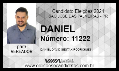 Candidato DANIEL 2024 - SÃO JOSÉ DAS PALMEIRAS - Eleições