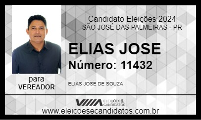 Candidato ELIAS JOSE 2024 - SÃO JOSÉ DAS PALMEIRAS - Eleições