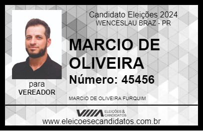 Candidato MARCIO DE OLIVEIRA 2024 - WENCESLAU BRAZ - Eleições