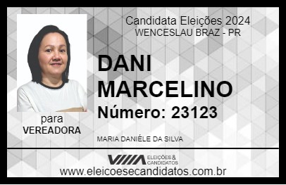 Candidato DANI MARCELINO 2024 - WENCESLAU BRAZ - Eleições