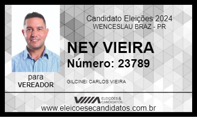 Candidato NEY VIEIRA 2024 - WENCESLAU BRAZ - Eleições