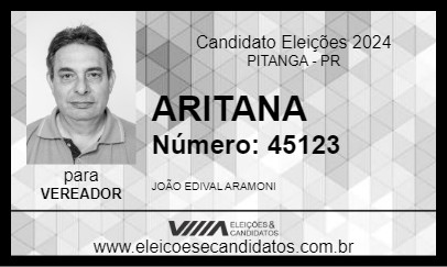 Candidato ARITANA 2024 - PITANGA - Eleições