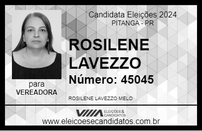 Candidato ROSILENE LAVEZZO 2024 - PITANGA - Eleições