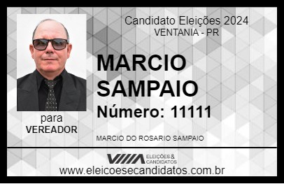 Candidato MARCIO SAMPAIO 2024 - VENTANIA - Eleições