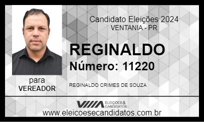 Candidato REGINALDO 2024 - VENTANIA - Eleições