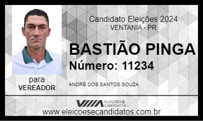 Candidato BASTIÃO PINGA 2024 - VENTANIA - Eleições