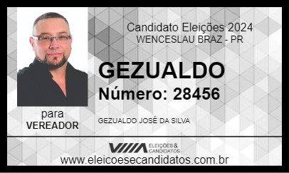 Candidato GEZUALDO 2024 - WENCESLAU BRAZ - Eleições