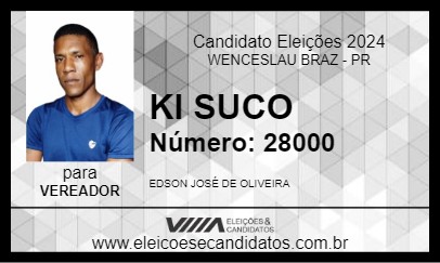 Candidato KI SUCO 2024 - WENCESLAU BRAZ - Eleições