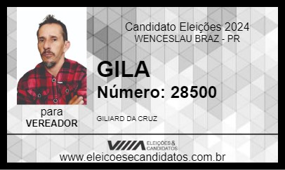 Candidato GILA 2024 - WENCESLAU BRAZ - Eleições