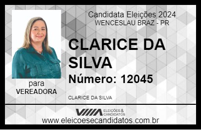 Candidato CLARICE DA SILVA 2024 - WENCESLAU BRAZ - Eleições