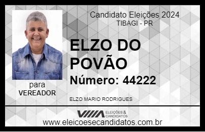 Candidato ELZO DO POVÃO 2024 - TIBAGI - Eleições