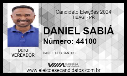 Candidato DANIEL SABIÁ 2024 - TIBAGI - Eleições