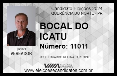 Candidato EDUARDO REGINI 2024 - QUERÊNCIA DO NORTE - Eleições