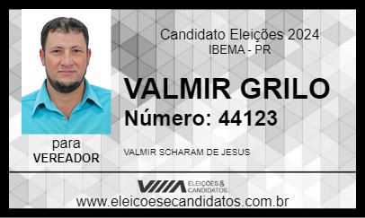 Candidato VALMIR GRILO 2024 - IBEMA - Eleições