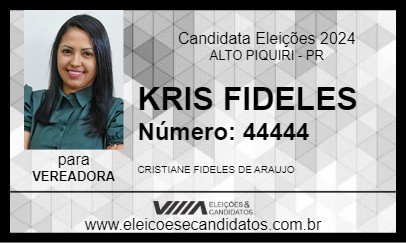 Candidato KRIS FIDELES 2024 - ALTO PIQUIRI - Eleições