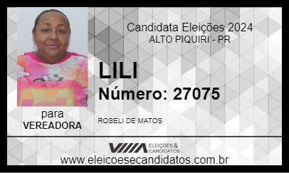 Candidato LILI 2024 - ALTO PIQUIRI - Eleições