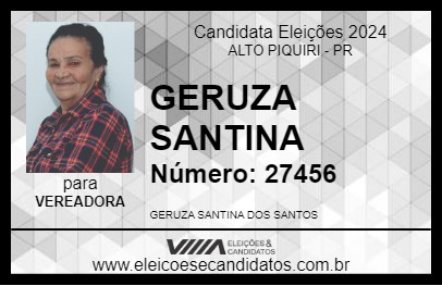 Candidato GERUZA SANTINA 2024 - ALTO PIQUIRI - Eleições