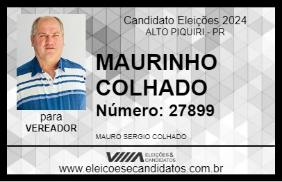 Candidato MAURINHO COLHADO 2024 - ALTO PIQUIRI - Eleições