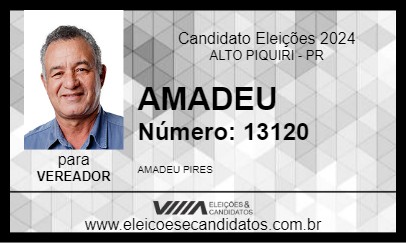 Candidato AMADEU  2024 - ALTO PIQUIRI - Eleições