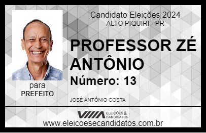 Candidato PROFESSOR ZÉ ANTÔNIO 2024 - ALTO PIQUIRI - Eleições