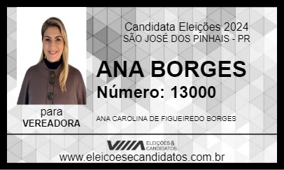 Candidato ANA BORGES 2024 - SÃO JOSÉ DOS PINHAIS - Eleições