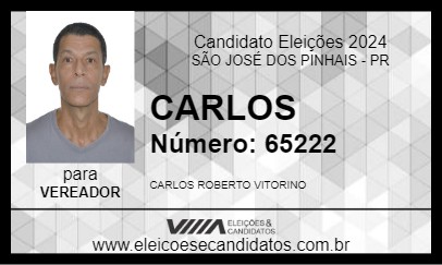 Candidato CARLOS 2024 - SÃO JOSÉ DOS PINHAIS - Eleições