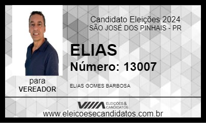 Candidato ELIAS 2024 - SÃO JOSÉ DOS PINHAIS - Eleições