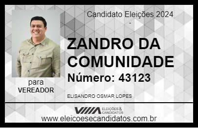 Candidato ZANDRO DA COMUNIDADE 2024 - SÃO JOSÉ DOS PINHAIS - Eleições