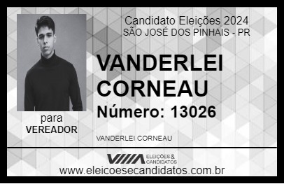 Candidato VANDERLEI CORNEAU 2024 - SÃO JOSÉ DOS PINHAIS - Eleições