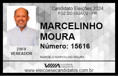 Candidato MARCELINHO MOURA 2024 - FOZ DO IGUAÇU - Eleições