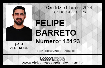 Candidato FELIPE BARRETO 2024 - FOZ DO IGUAÇU - Eleições