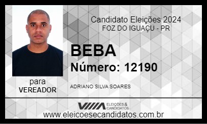 Candidato BEBA 2024 - FOZ DO IGUAÇU - Eleições