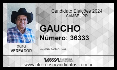 Candidato GAUCHO 2024 - CAMBÉ - Eleições