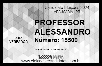 Candidato PROFESSOR ALESSANDRO 2024 - ARAUCÁRIA - Eleições