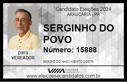 Candidato SERGINHO DO POVO 2024 - ARAUCÁRIA - Eleições