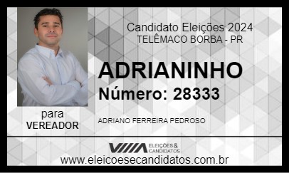 Candidato ADRIANINHO 2024 - TELÊMACO BORBA - Eleições