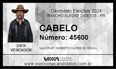 Candidato CABELO 2024 - RANCHO ALEGRE D\OESTE - Eleições