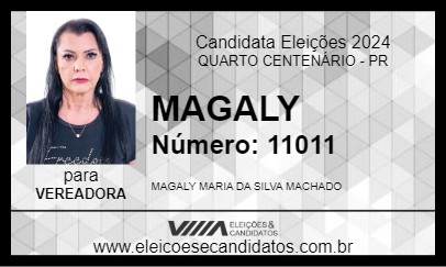 Candidato MAGALY 2024 - QUARTO CENTENÁRIO - Eleições