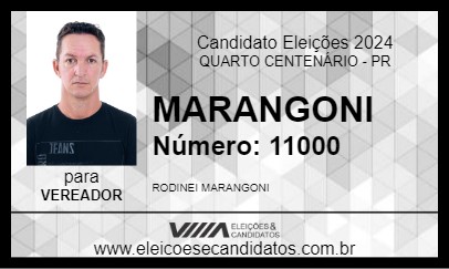 Candidato MARANGONI 2024 - QUARTO CENTENÁRIO - Eleições