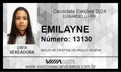 Candidato EMILAYNE 2024 - LUNARDELLI - Eleições