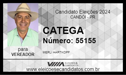 Candidato CATEGA 2024 - CANDÓI - Eleições