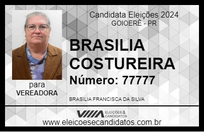 Candidato BRASILIA COSTUREIRA 2024 - GOIOERÊ - Eleições