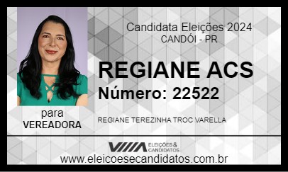 Candidato REGIANE ACS 2024 - CANDÓI - Eleições