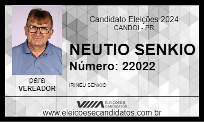 Candidato NEUTIO SENKIO 2024 - CANDÓI - Eleições