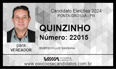 Candidato QUINZINHO 2024 - PONTA GROSSA - Eleições