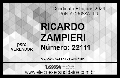 Candidato RICARDO ZAMPIERI 2024 - PONTA GROSSA - Eleições