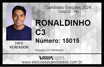 Candidato RONALDINHO C3 2024 - CANDÓI - Eleições